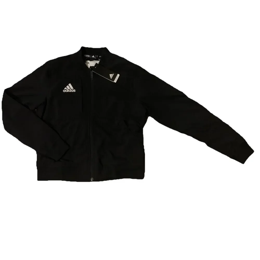 Adidas Sideline 21 Mens Small Black Bomber Track Jacket Full Zip